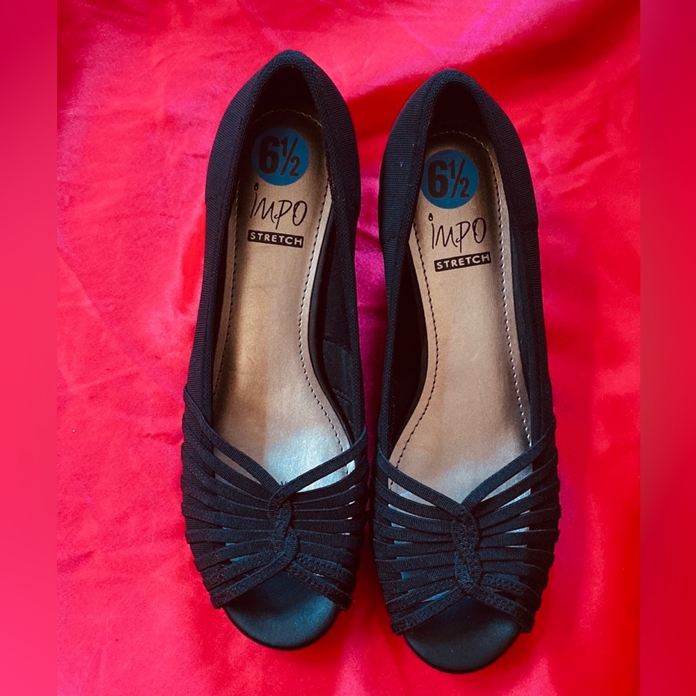 IMPO STRETCH women’s size 6.5 wedge loafer sandals *NEW*